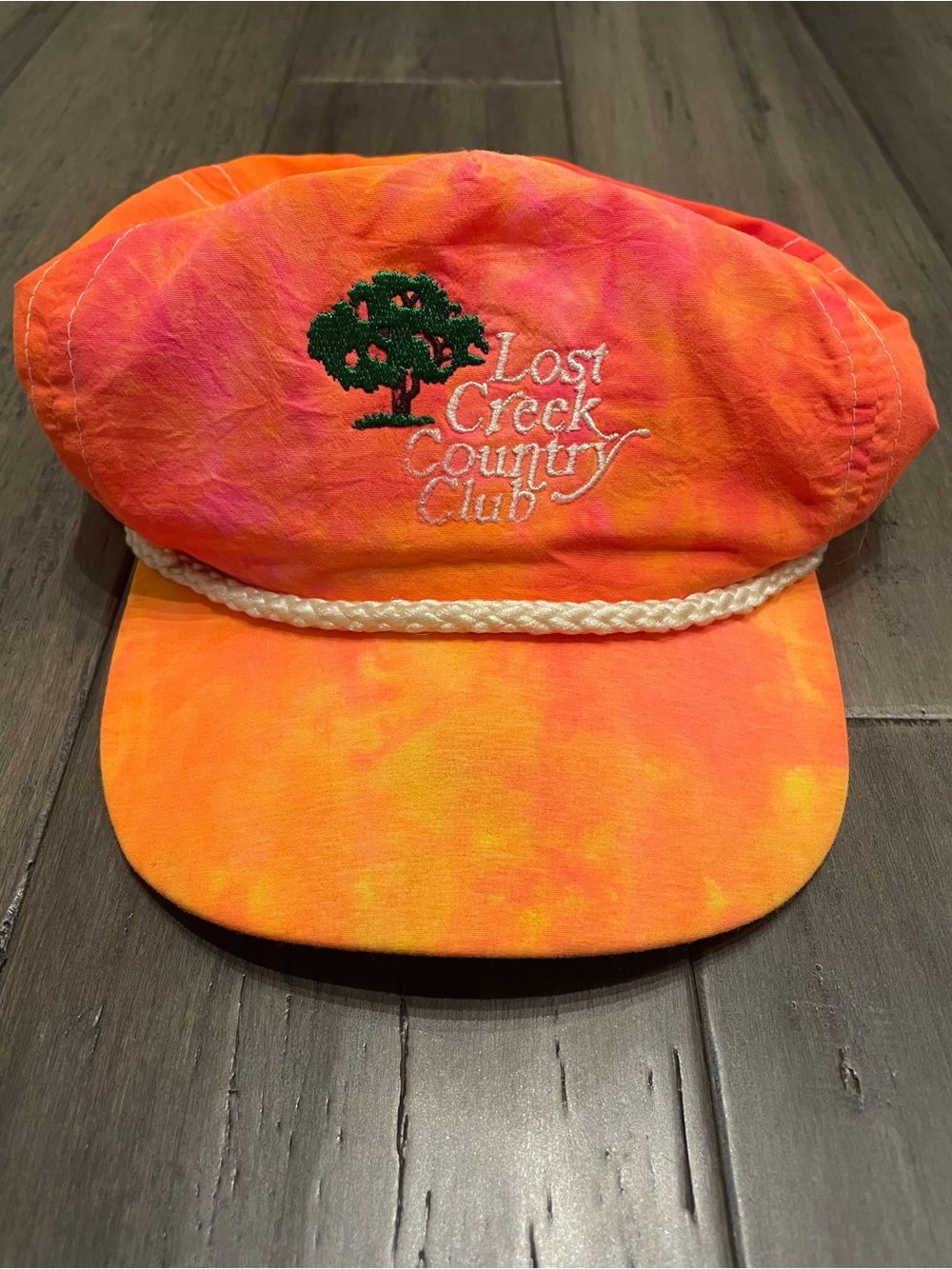 Vintage Lost Creek Country Club Golf Hat Imperial Headwear Tie Dye Rope Cap USA